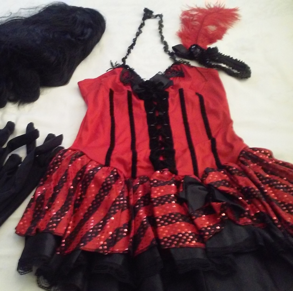 Caberet girl Halloween outfit size 4-6 small adult women